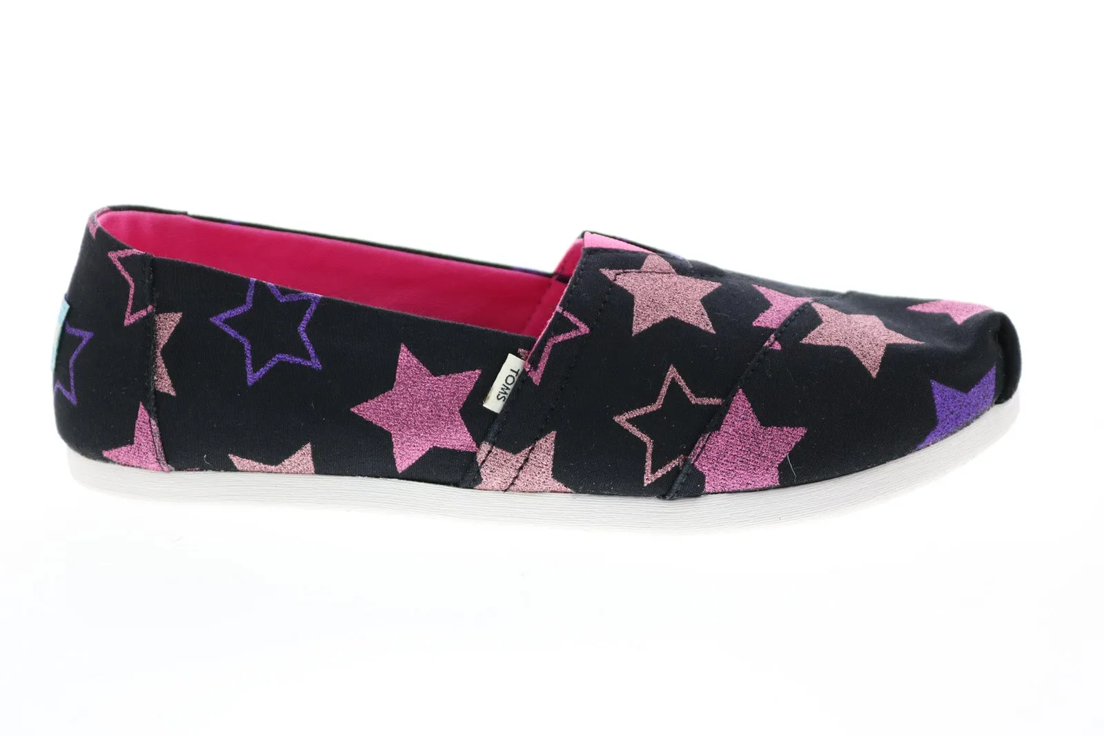 Toms Alpargata 10016075 Womens Black Canvas Slip On Loafer Flats Shoes