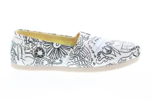 Toms Alpargata 10016257 Womens White Canvas Loafer Flats Shoes