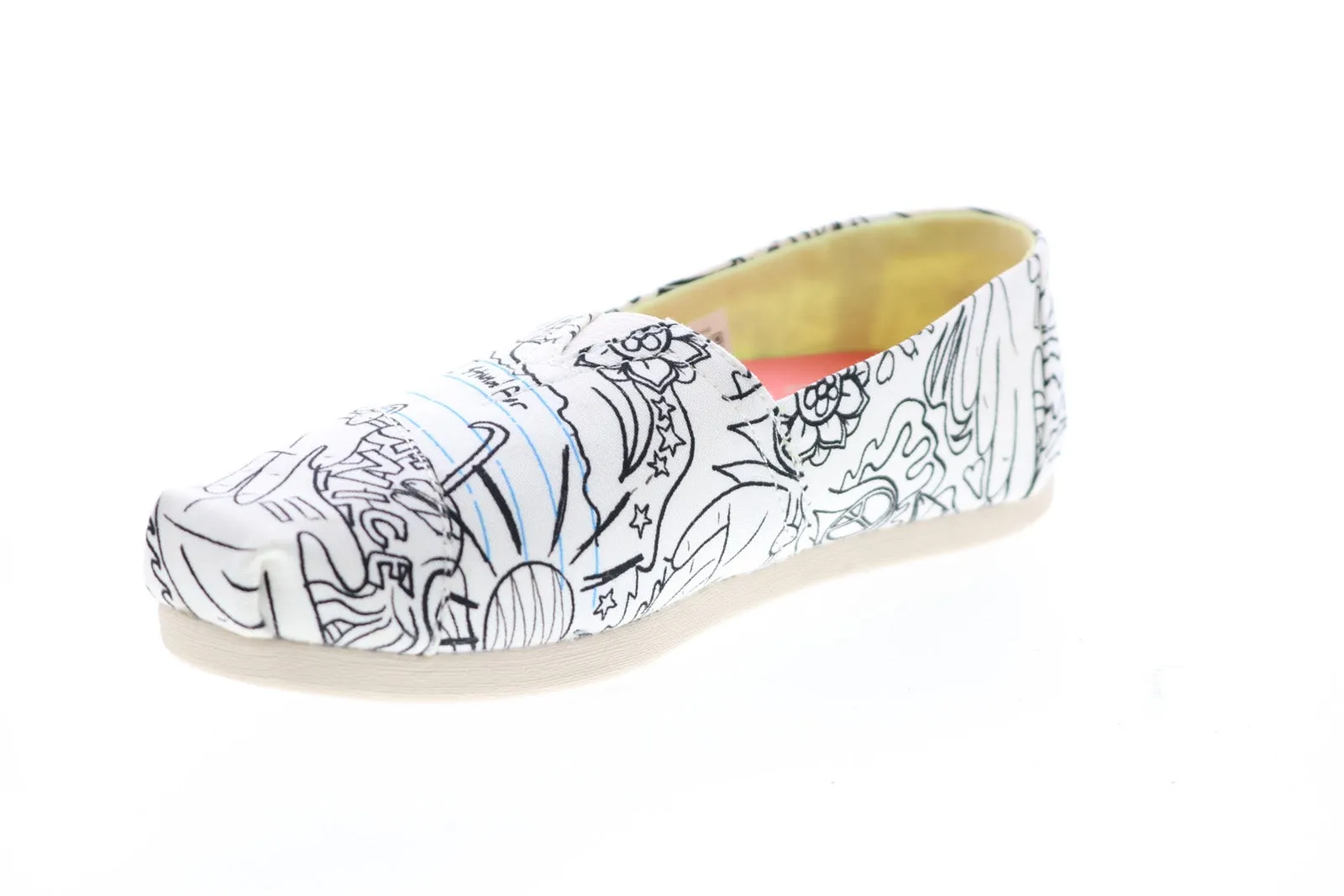 Toms Alpargata 10016257 Womens White Canvas Loafer Flats Shoes