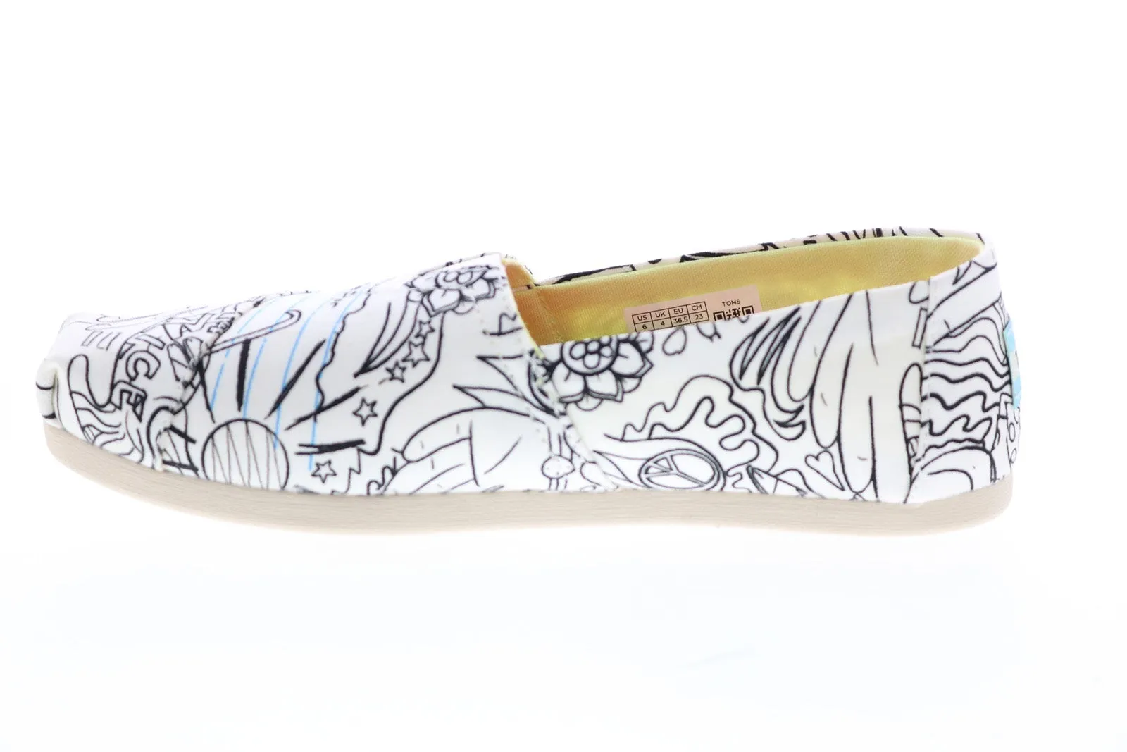Toms Alpargata 10016257 Womens White Canvas Loafer Flats Shoes