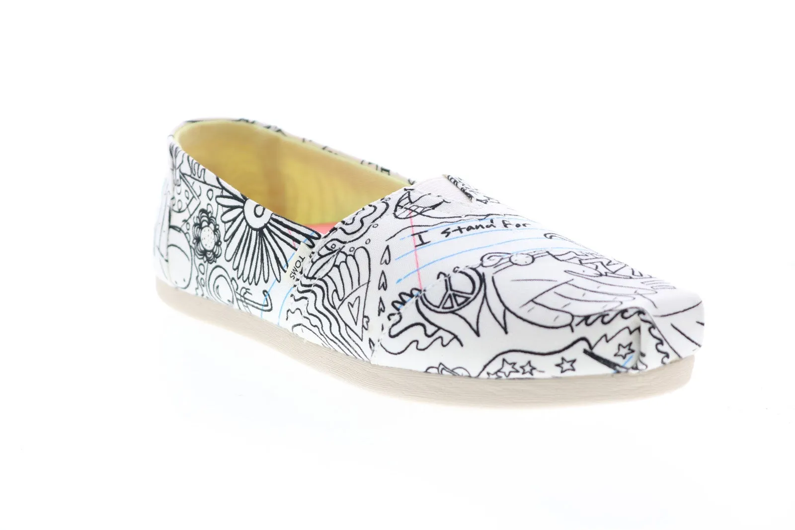 Toms Alpargata 10016257 Womens White Canvas Loafer Flats Shoes