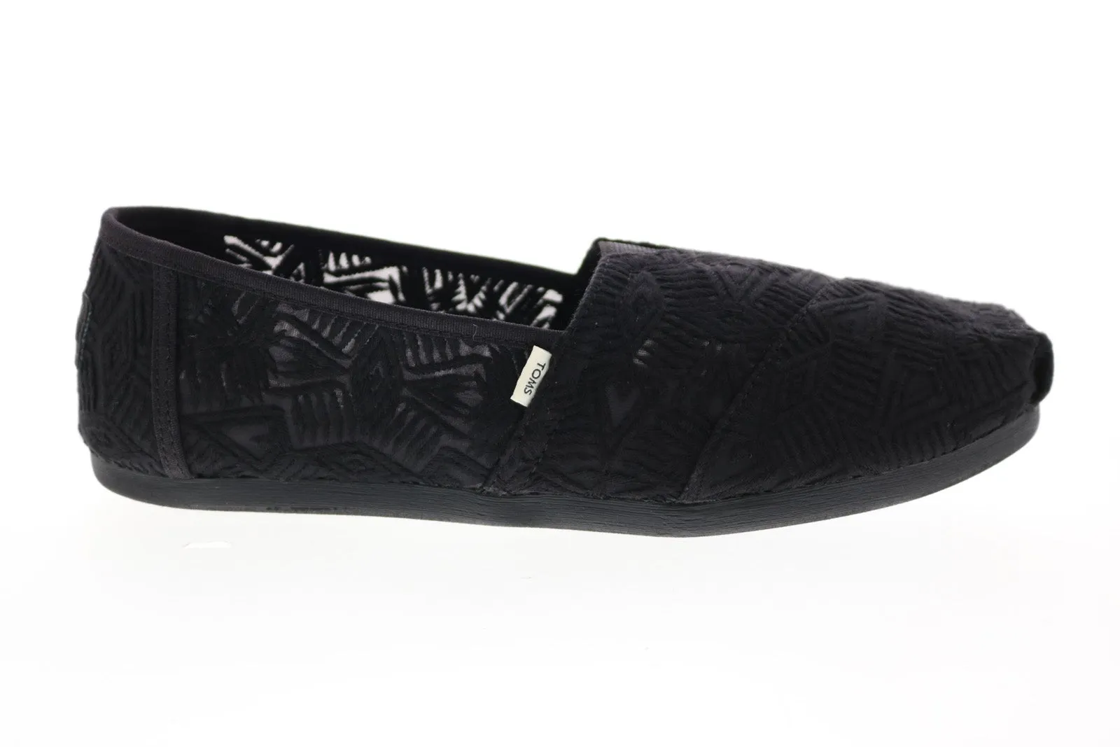 Toms Alpargata 10016258 Womens Black Canvas Loafer Flats Shoes