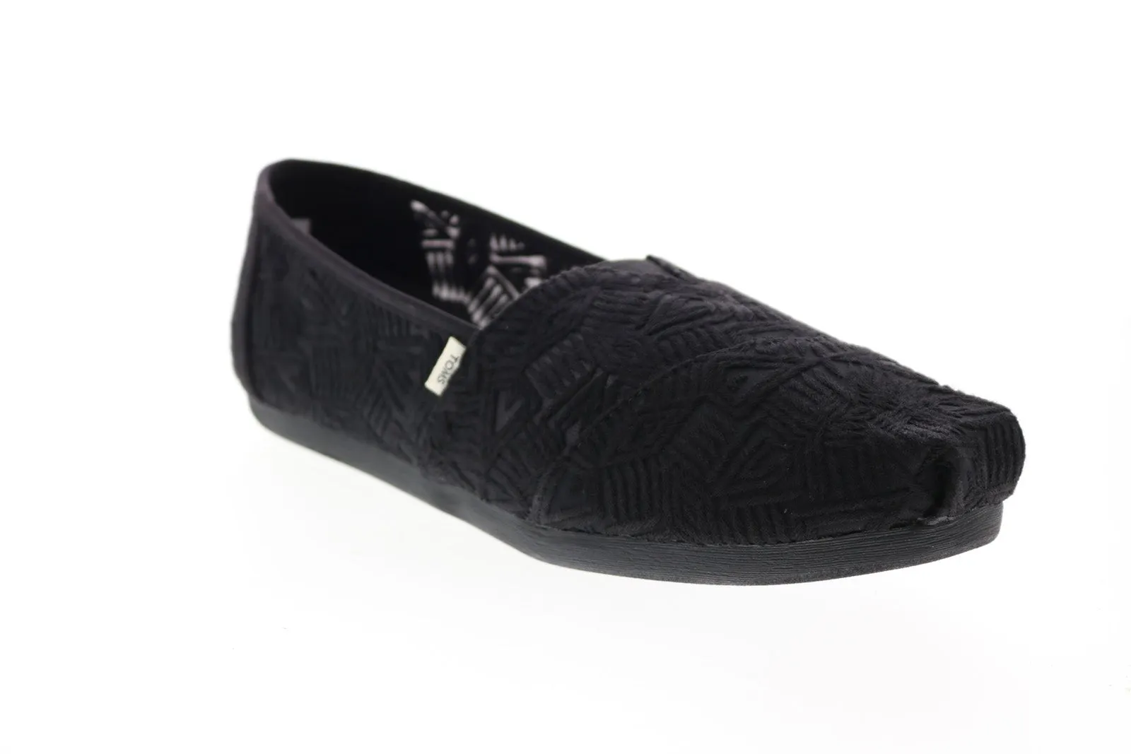 Toms Alpargata 10016258 Womens Black Canvas Loafer Flats Shoes