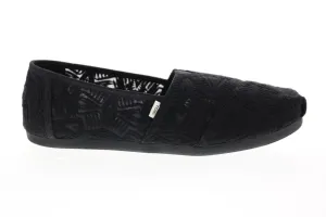 Toms Alpargata 10016258 Womens Black Canvas Loafer Flats Shoes