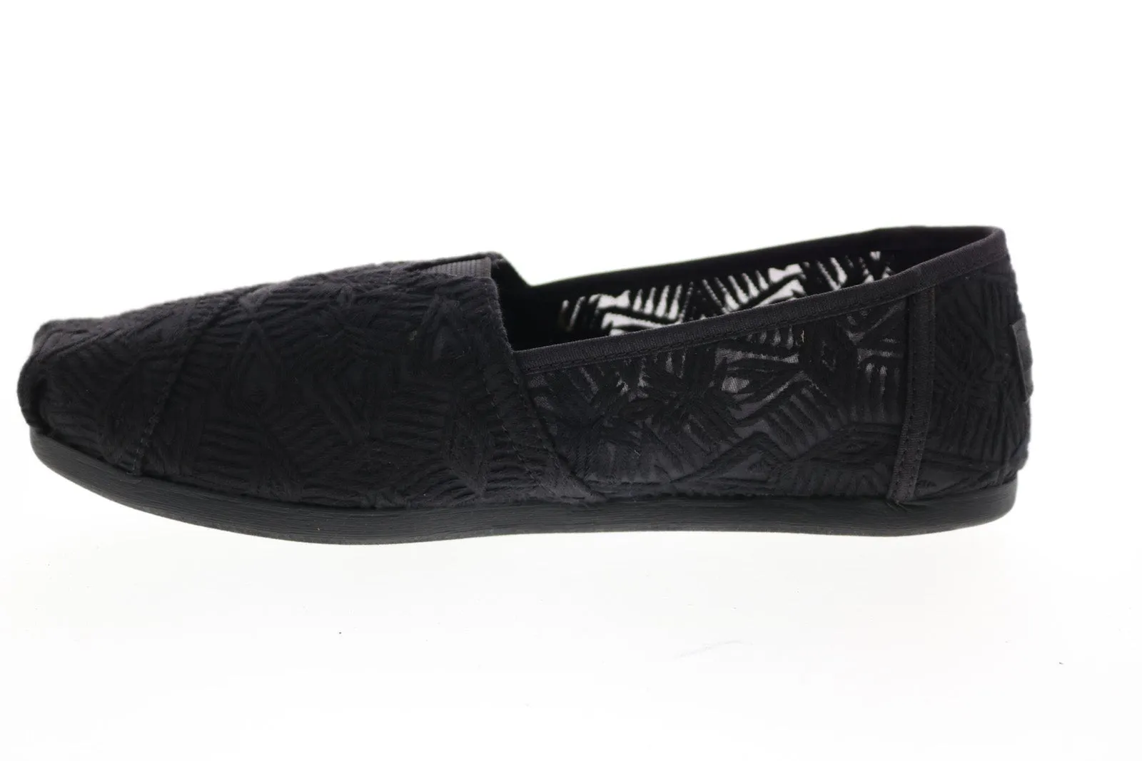 Toms Alpargata 10016258 Womens Black Canvas Loafer Flats Shoes