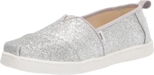 TOMS Alpargata Sneaker, Silver Iridescent Glimmer, 2.5 US Unisex Big Kid