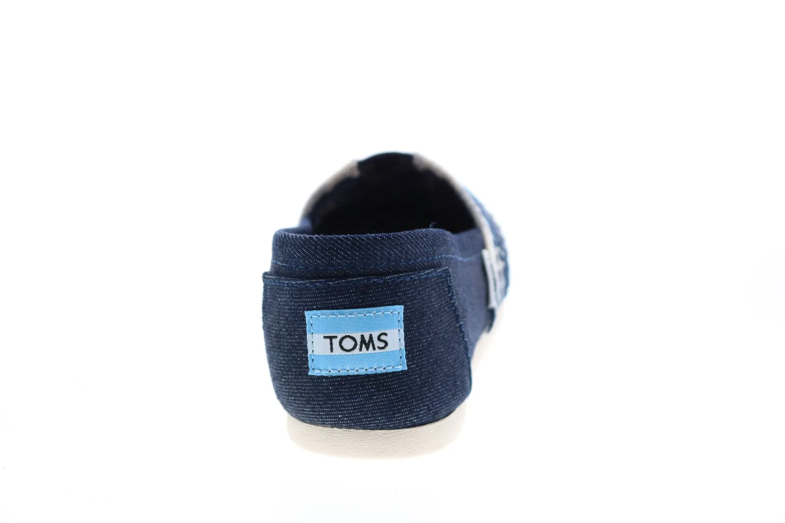 Toms Classic 10007569 Womens Blue Canvas Slip On Loafer Flats Shoes