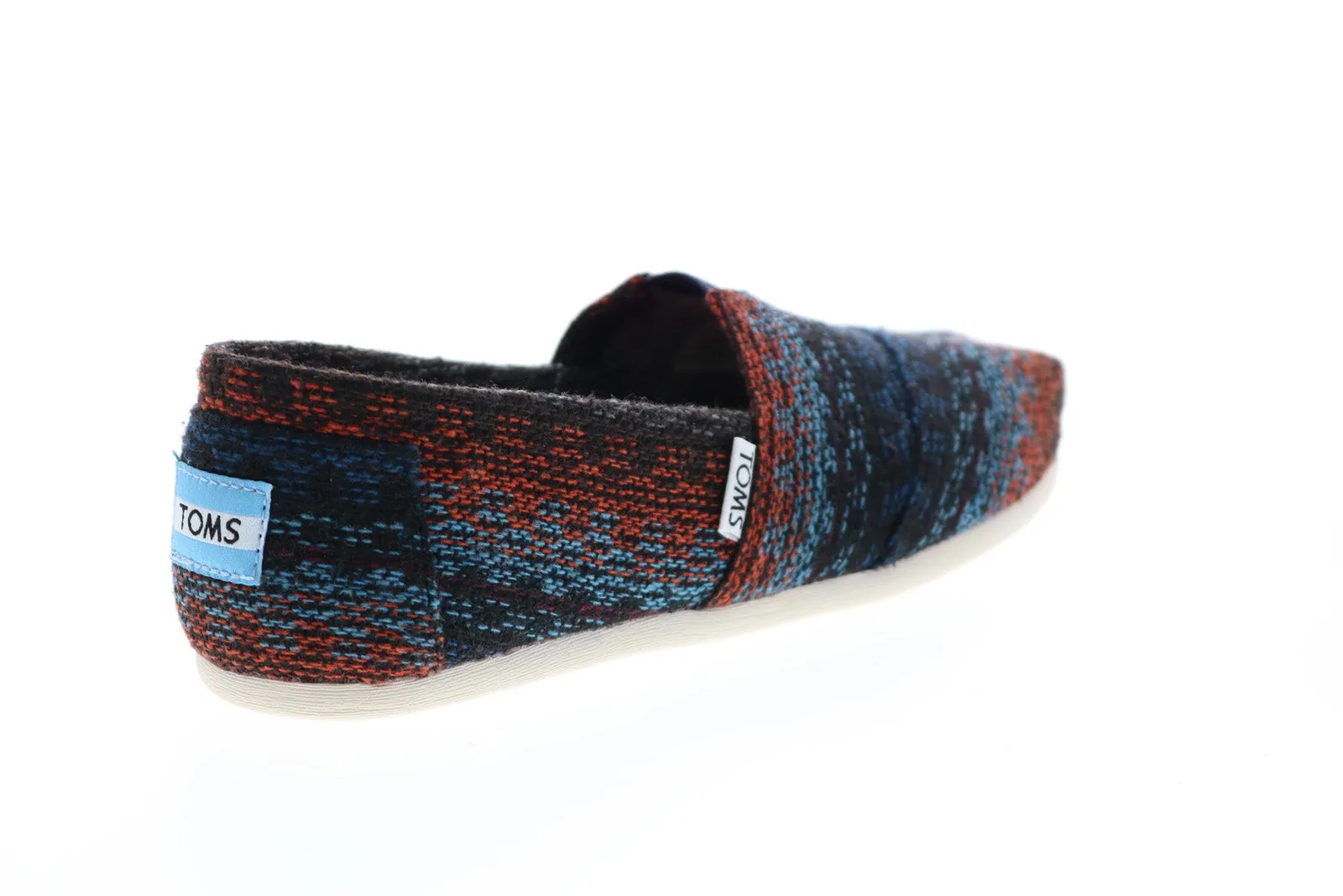 Toms Classic 10008947 Womens Black Red Canvas Loafer Flats Shoes