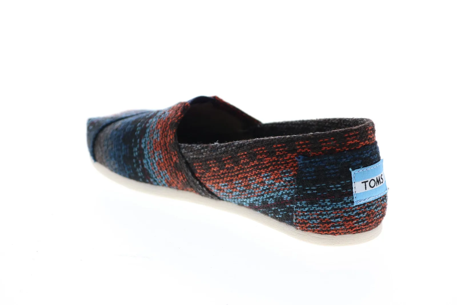 Toms Classic 10008947 Womens Black Red Canvas Loafer Flats Shoes