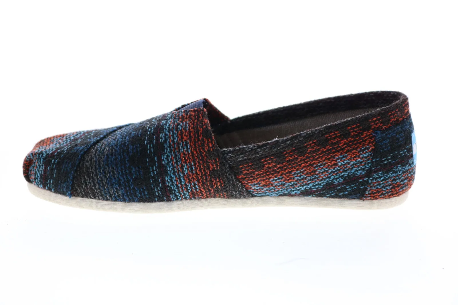 Toms Classic 10008947 Womens Black Red Canvas Loafer Flats Shoes