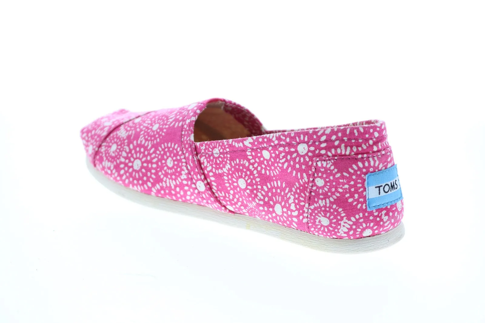 Toms Classic 10009712 Womens Pink Canvas Slip On Loafer Flats Shoes