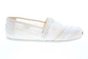 Toms Classic 10013518 Womens Beige Canvas Slip On Loafer Flats Shoes