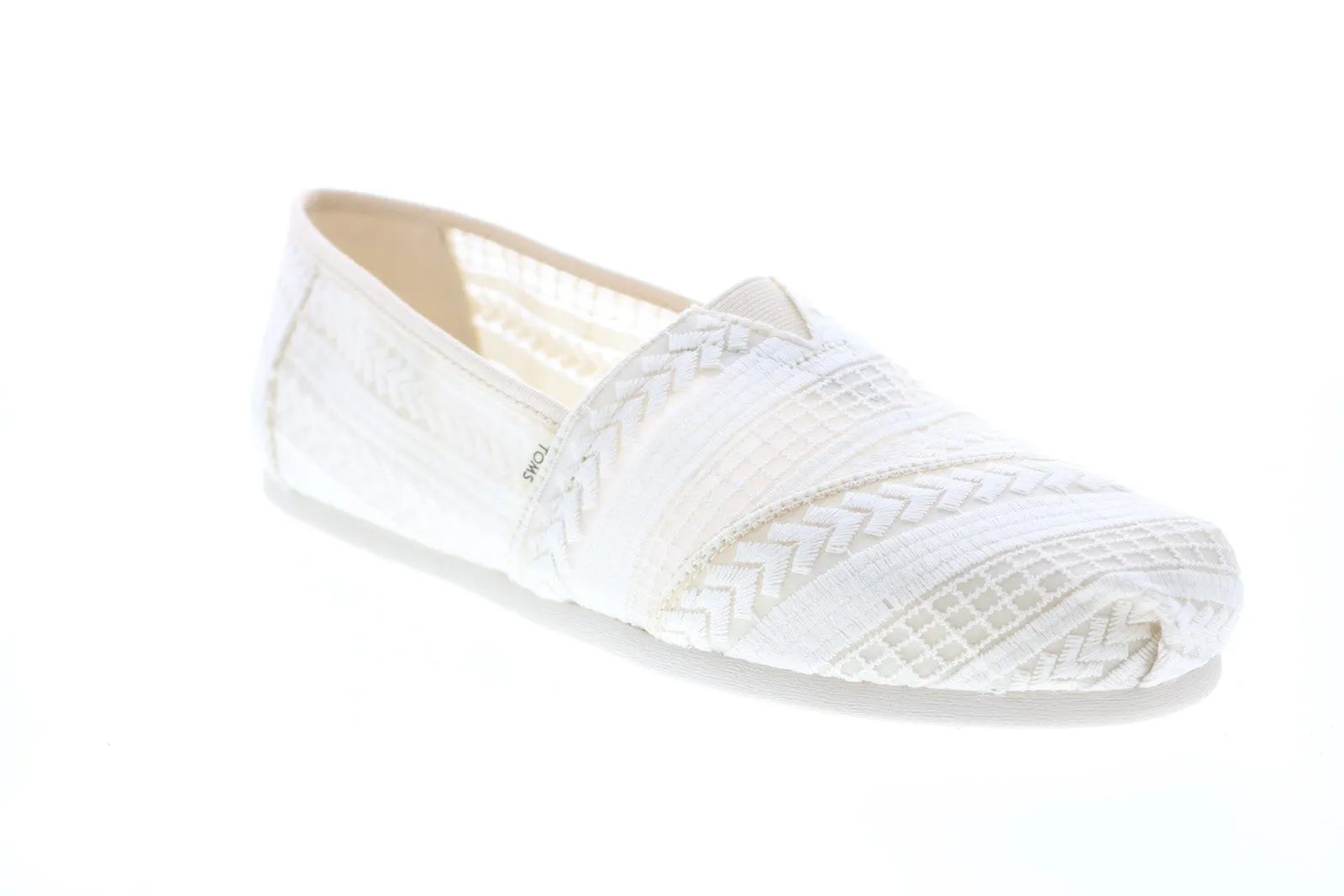Toms Classic 10013518 Womens Beige Canvas Slip On Loafer Flats Shoes