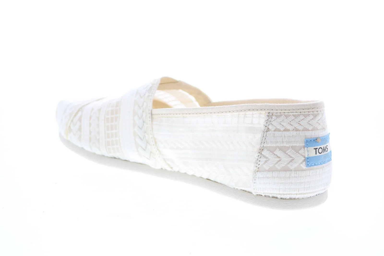 Toms Classic 10013518 Womens Beige Canvas Slip On Loafer Flats Shoes