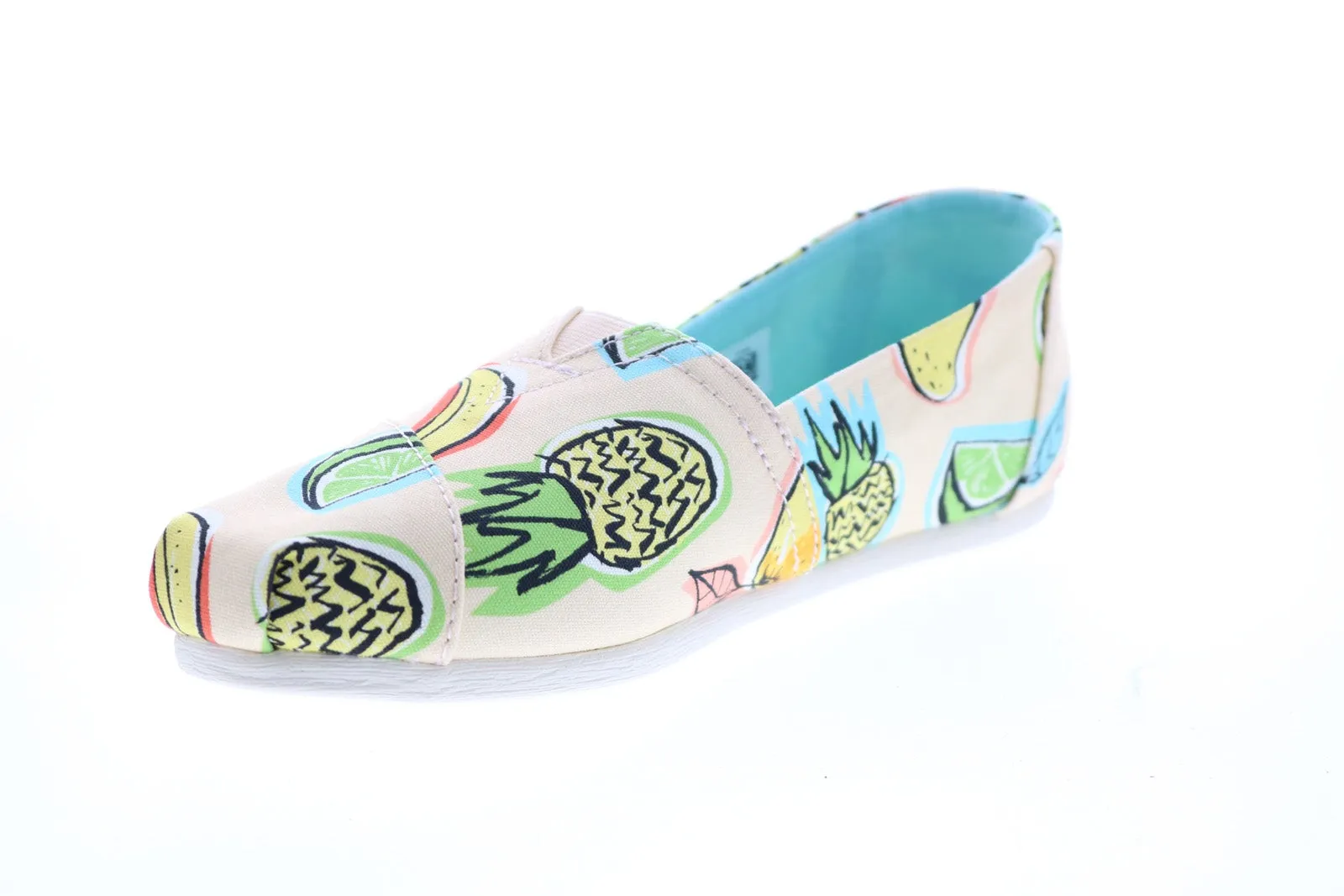 Toms Classic 10013522 Womens Pink Canvas Slip On Loafer Flats Shoes