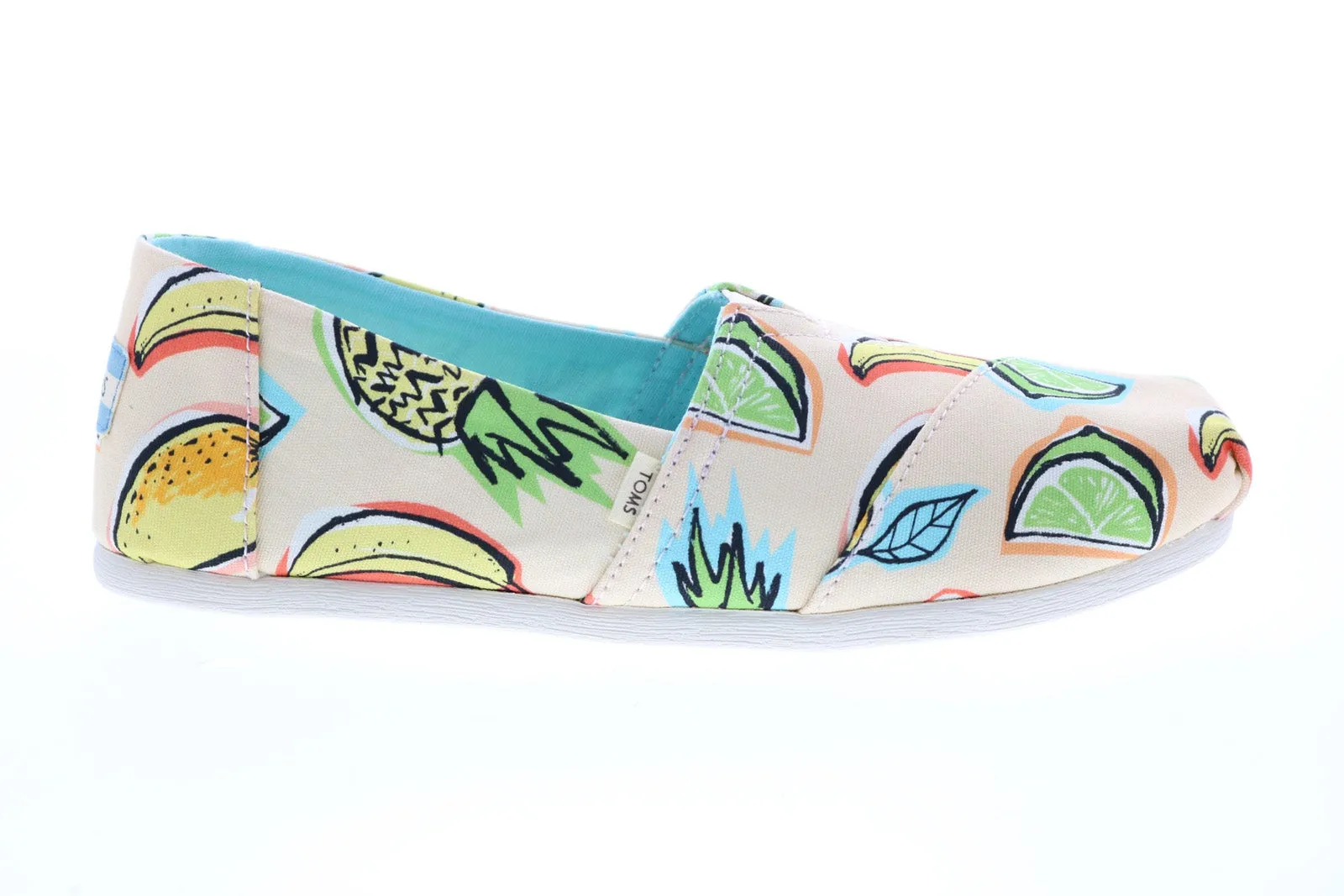 Toms Classic 10013522 Womens Pink Canvas Slip On Loafer Flats Shoes