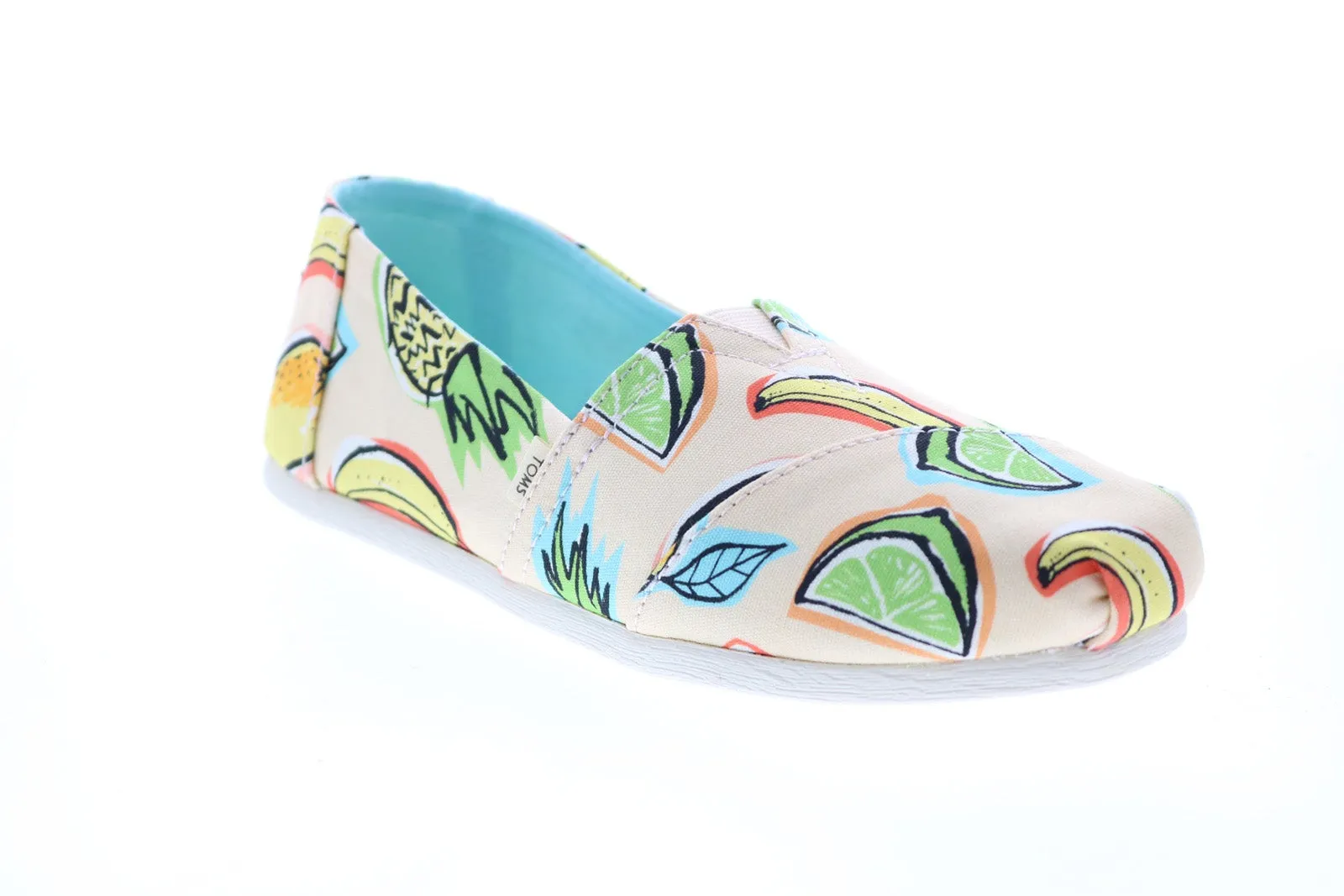 Toms Classic 10013522 Womens Pink Canvas Slip On Loafer Flats Shoes