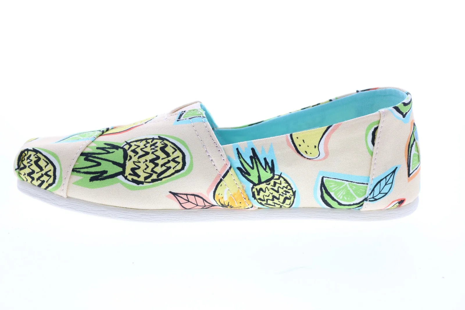 Toms Classic 10013522 Womens Pink Canvas Slip On Loafer Flats Shoes
