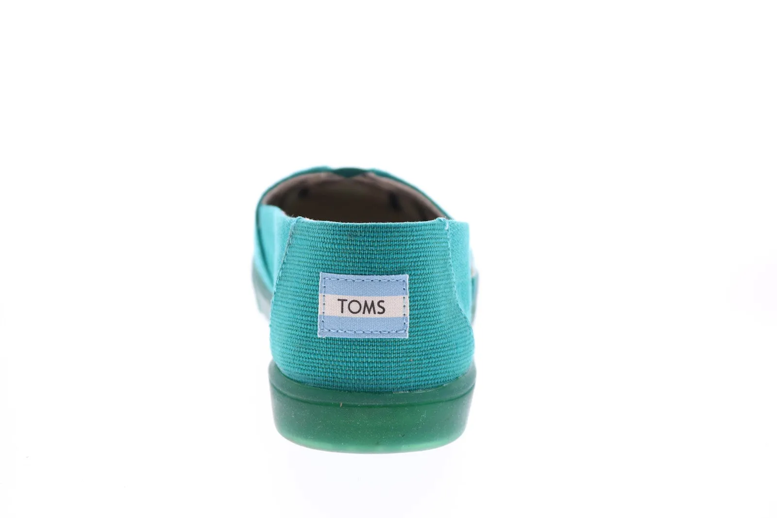 Toms Classic 10014390 Womens Green Canvas Slip On Loafer Flats Shoes