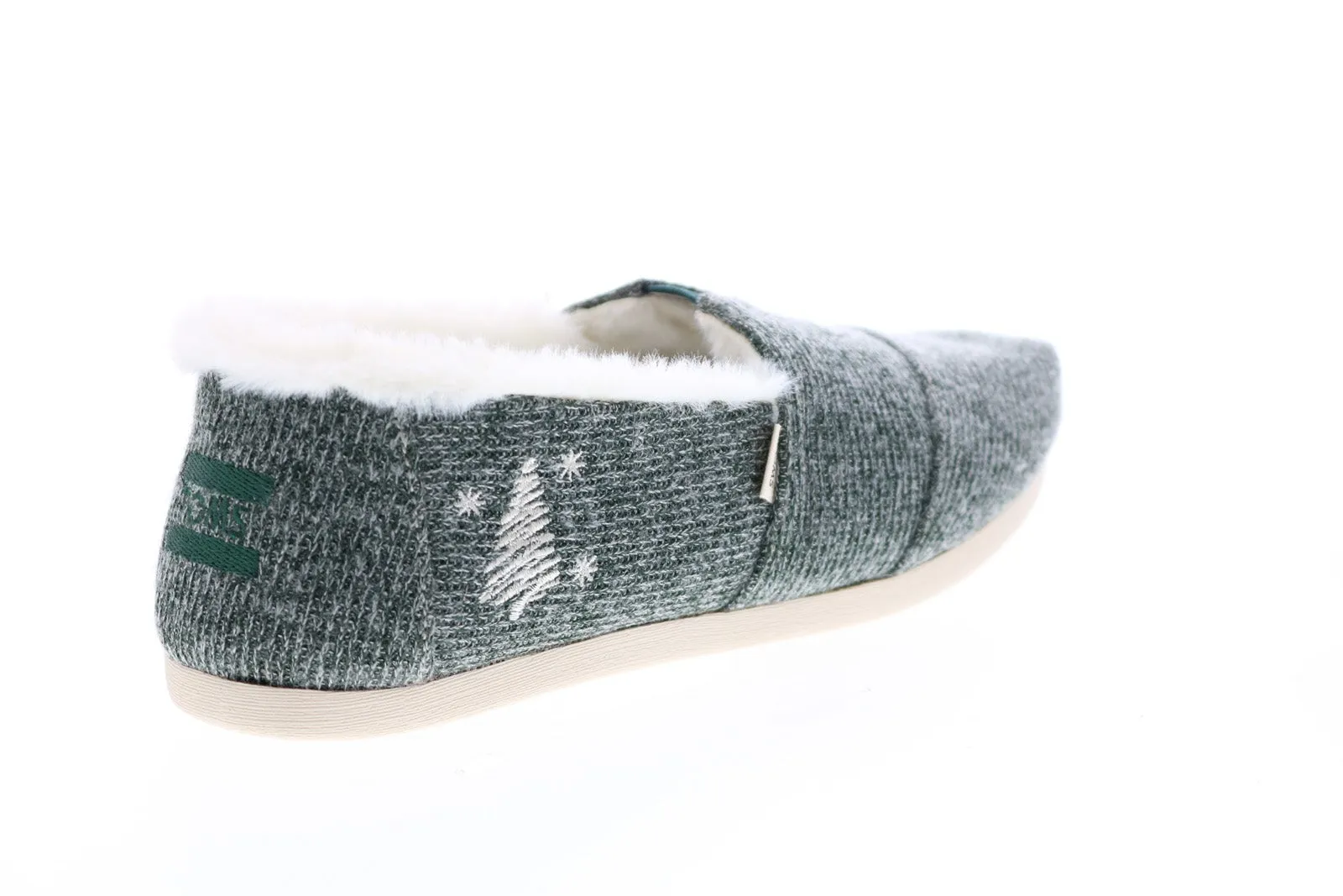 Toms Classic 10014948 Womens Green Canvas Loafer Flats Shoes