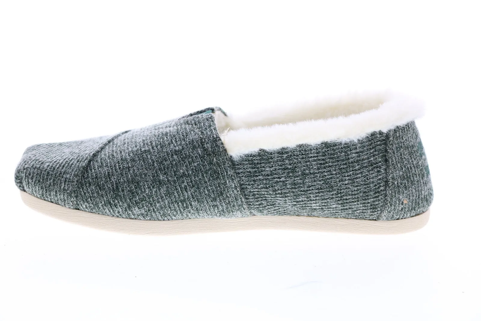 Toms Classic 10014948 Womens Green Canvas Loafer Flats Shoes