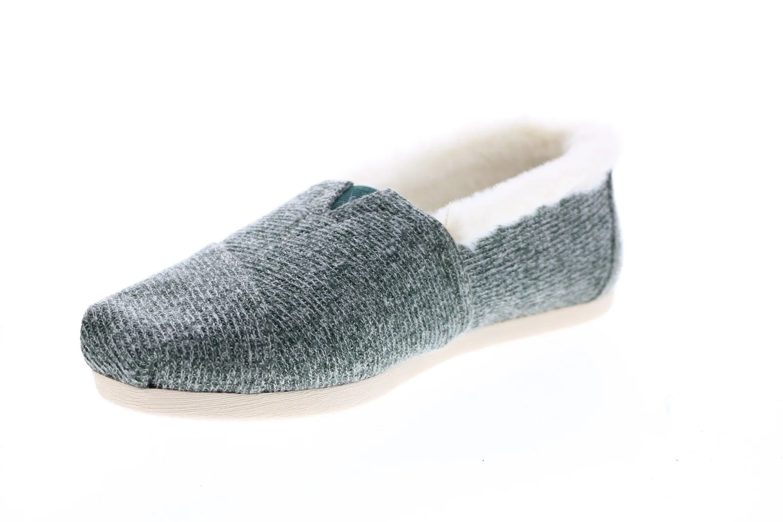 Toms Classic 10014948 Womens Green Canvas Loafer Flats Shoes
