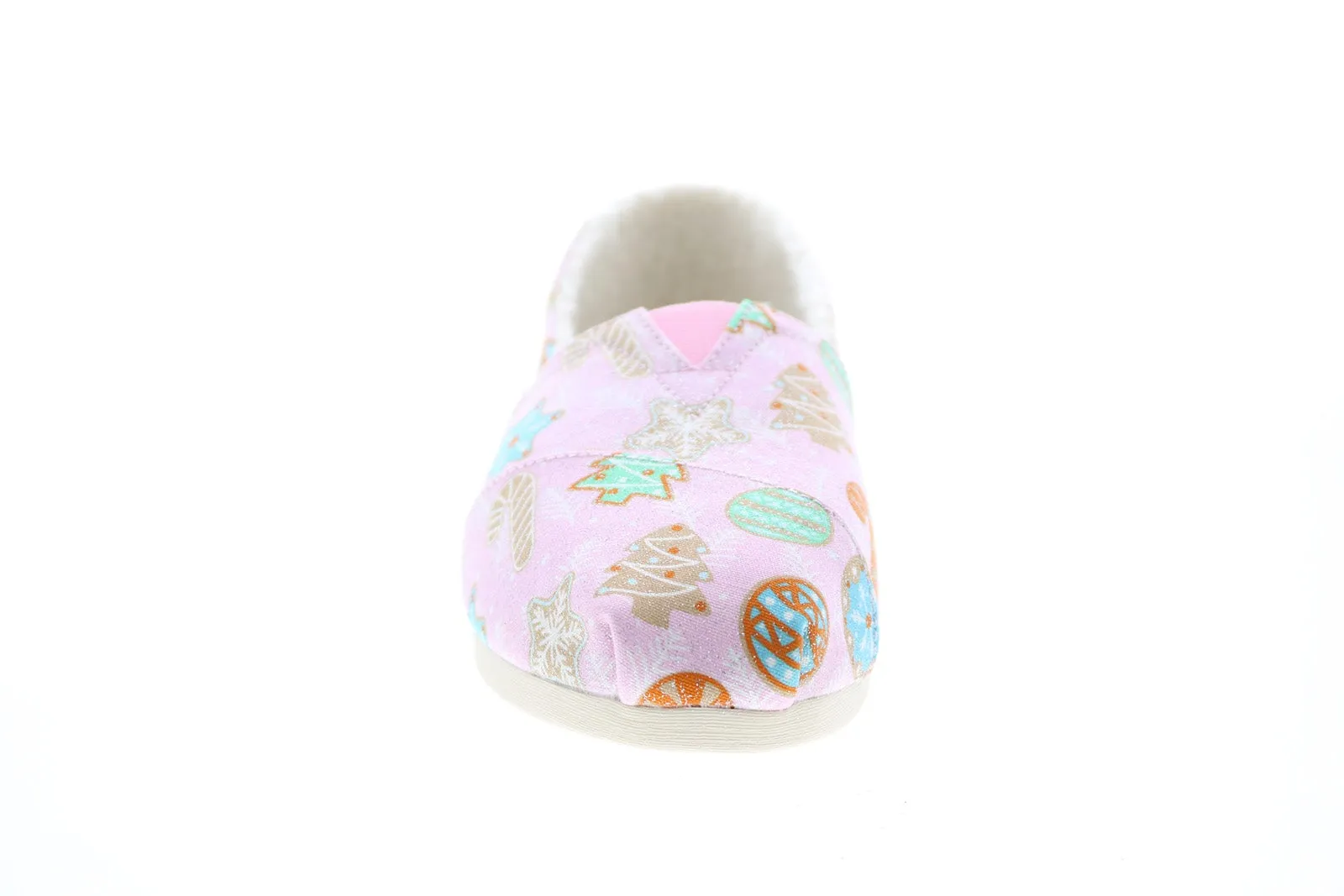 Toms Classic 10014951 Womens Pink Canvas Slip On Loafer Flats Shoes