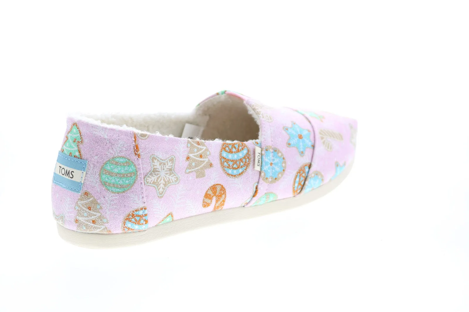 Toms Classic 10014951 Womens Pink Canvas Slip On Loafer Flats Shoes