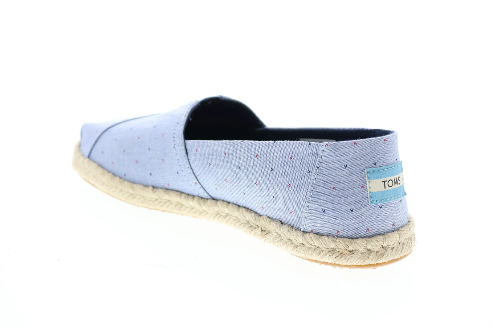 Toms Classic 10015054 Womens Blue Canvas Slip On Loafer Flats Shoes