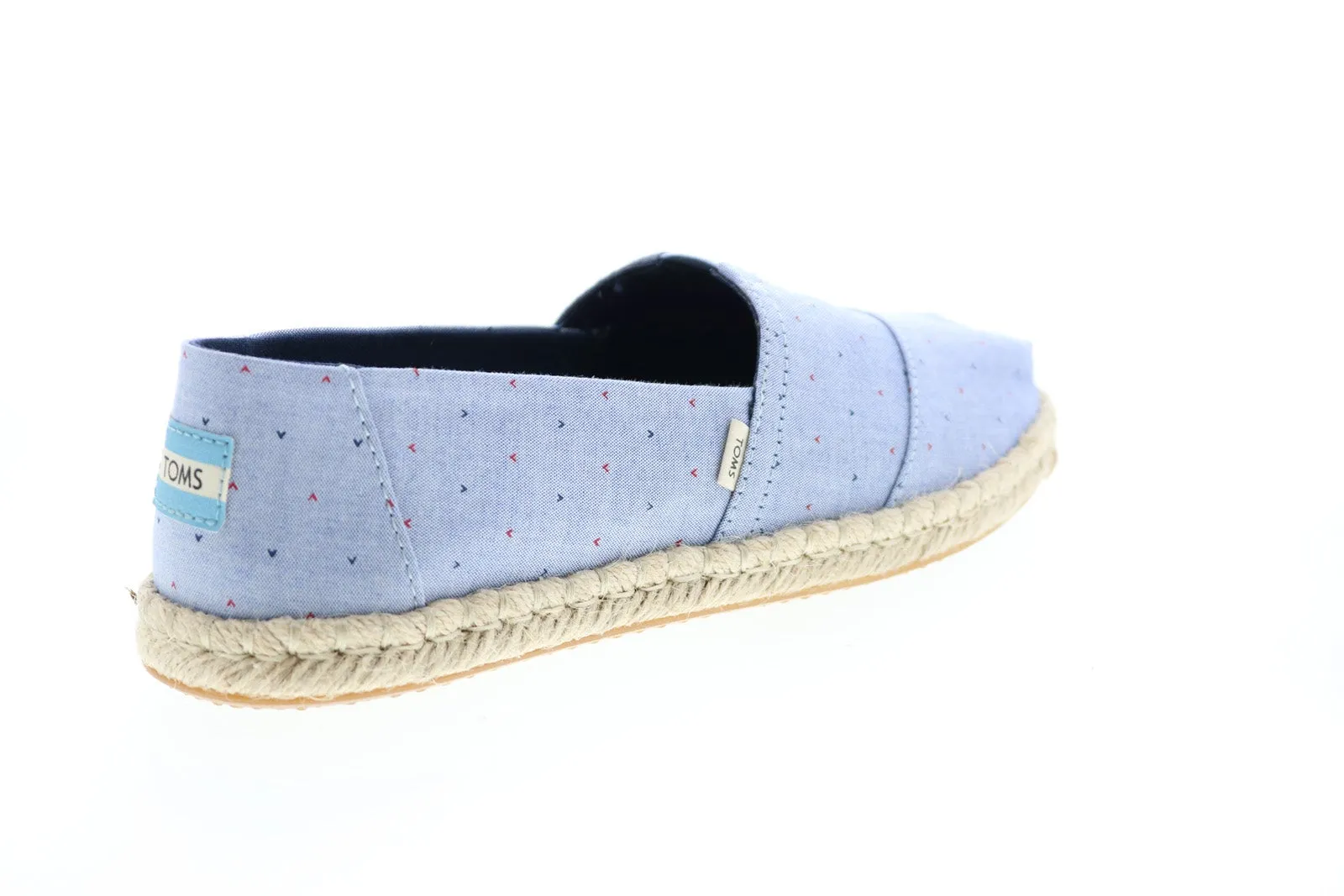 Toms Classic 10015054 Womens Blue Canvas Slip On Loafer Flats Shoes