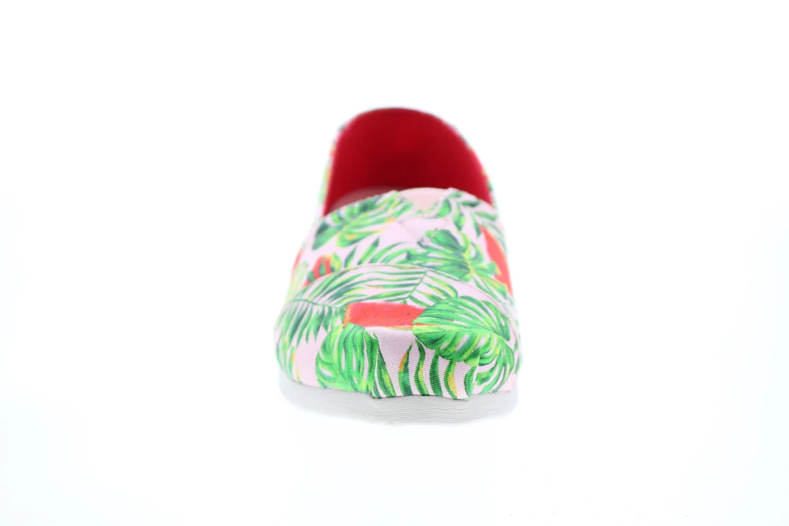 Toms Classic 10015068 Womens Pink Canvas Slip On Loafer Flats Shoes