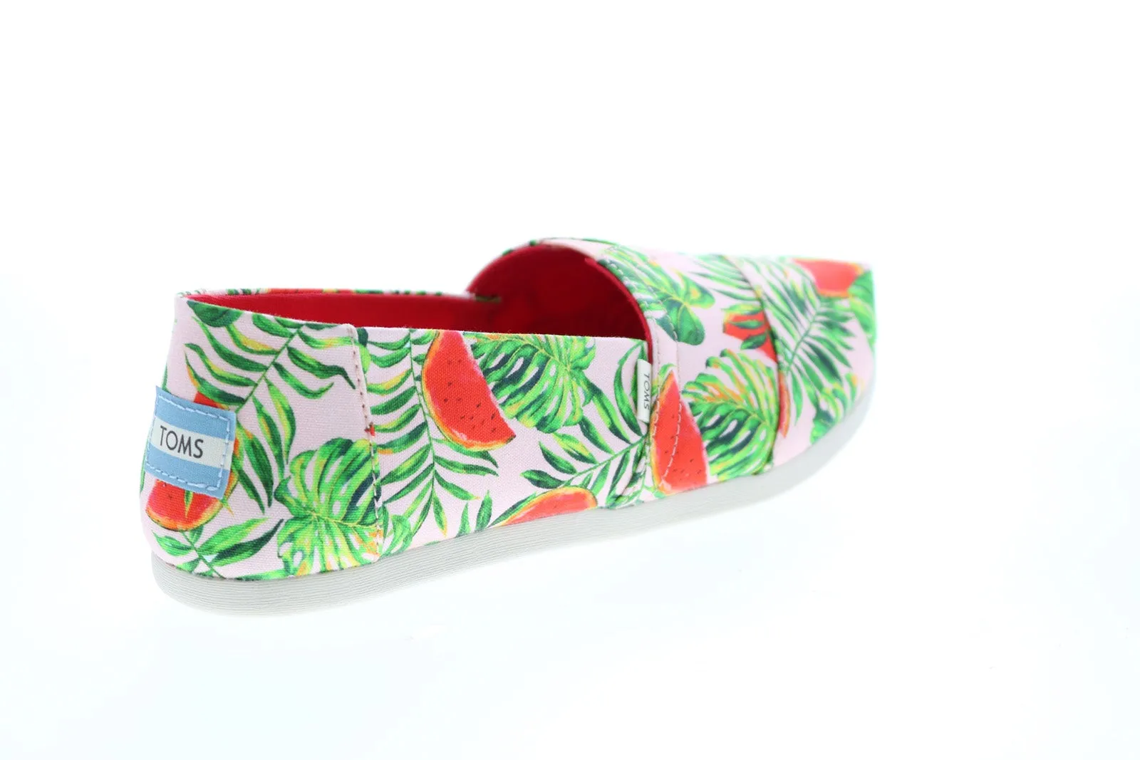 Toms Classic 10015068 Womens Pink Canvas Slip On Loafer Flats Shoes