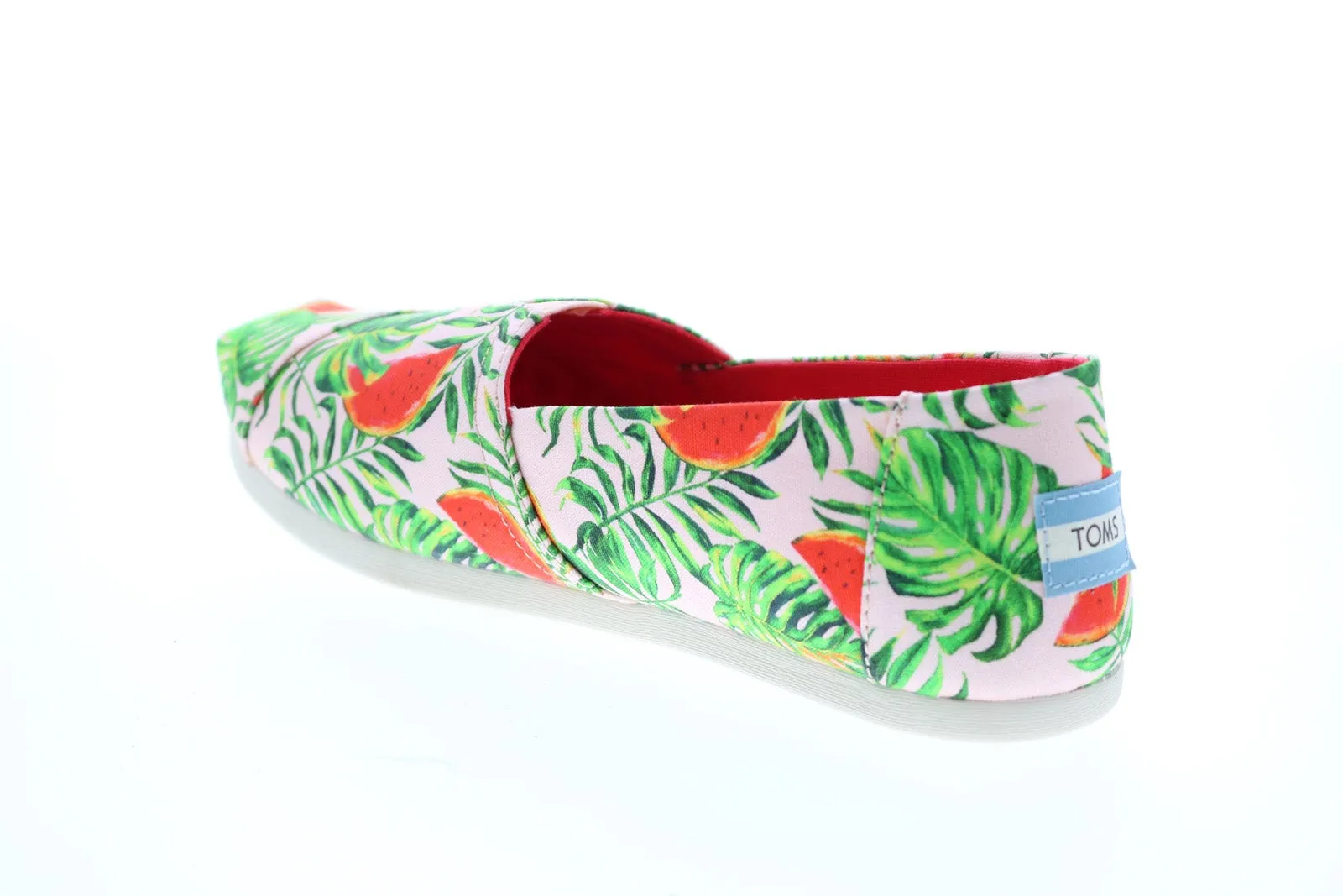 Toms Classic 10015068 Womens Pink Canvas Slip On Loafer Flats Shoes