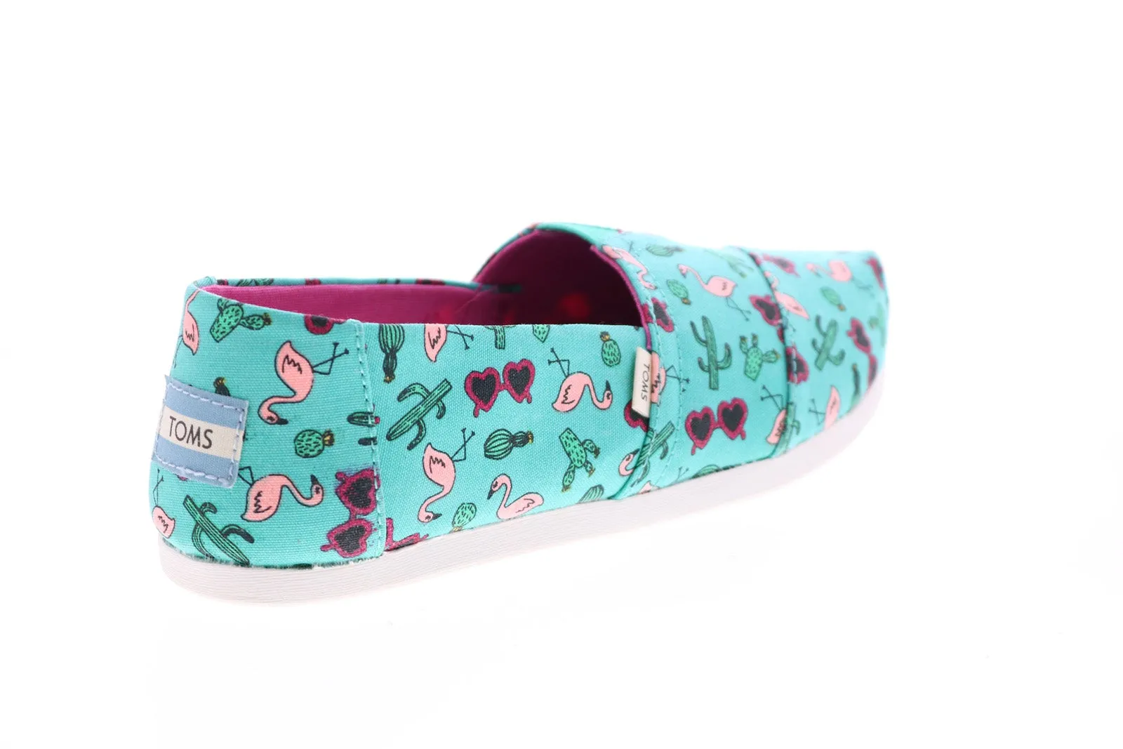 Toms Classic 10015559 Womens Blue Canvas Slip On Loafer Flats Shoes