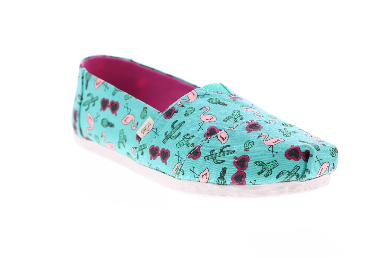 Toms Classic 10015559 Womens Blue Canvas Slip On Loafer Flats Shoes