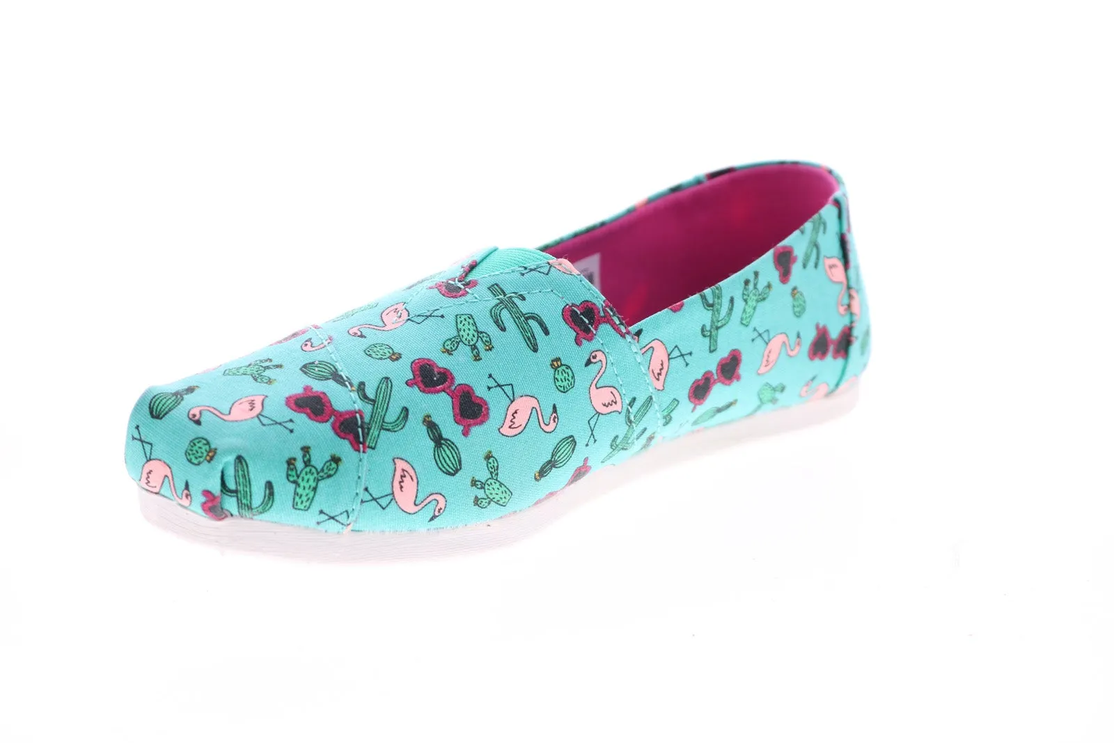Toms Classic 10015559 Womens Blue Canvas Slip On Loafer Flats Shoes