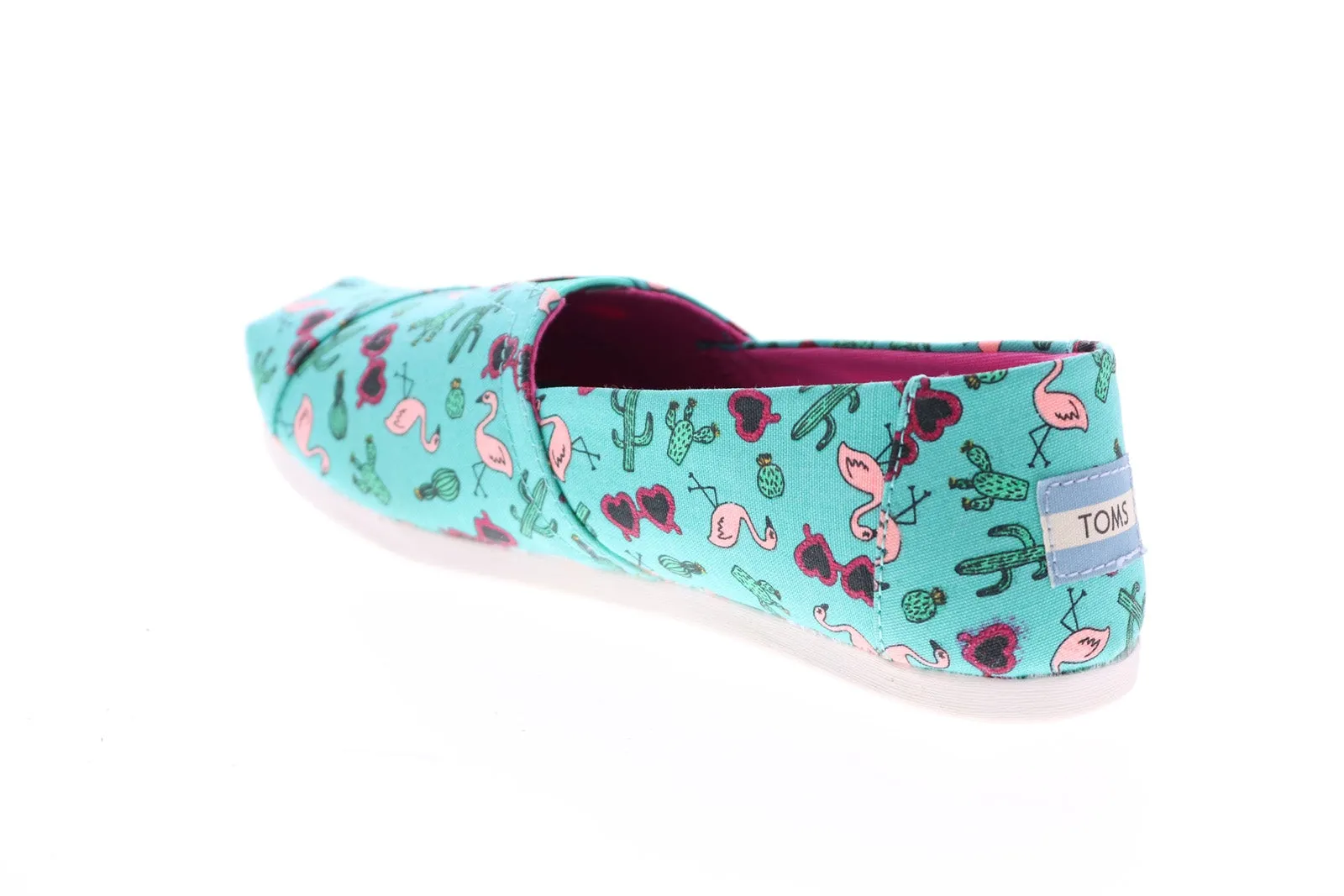 Toms Classic 10015559 Womens Blue Canvas Slip On Loafer Flats Shoes