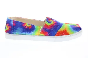 Toms Classic 10015580 Womens Blue Green Canvas Loafer Flats Shoes
