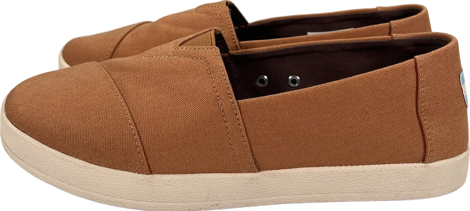 Toms Women’s Brown Alp Fwd Canvas Slip On Loafers - 9