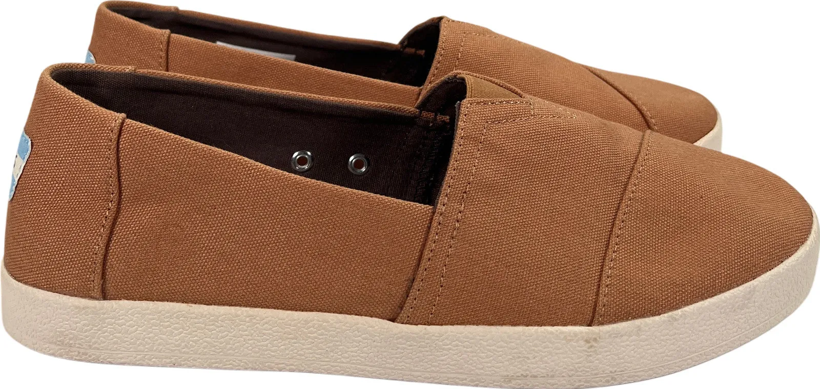 Toms Women’s Brown Alp Fwd Canvas Slip On Loafers - 9