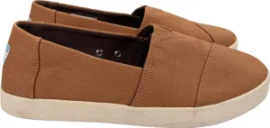 Toms Women’s Brown Alp Fwd Canvas Slip On Loafers - 9