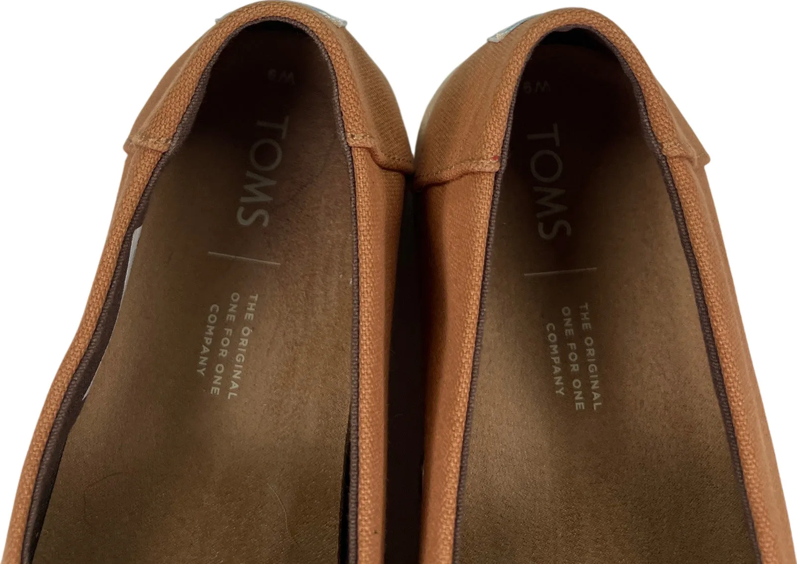 Toms Women’s Brown Alp Fwd Canvas Slip On Loafers - 9