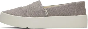 TOMS Womens Verona Heritage Canvas Platform Sneakers Shoes Casual - Black
