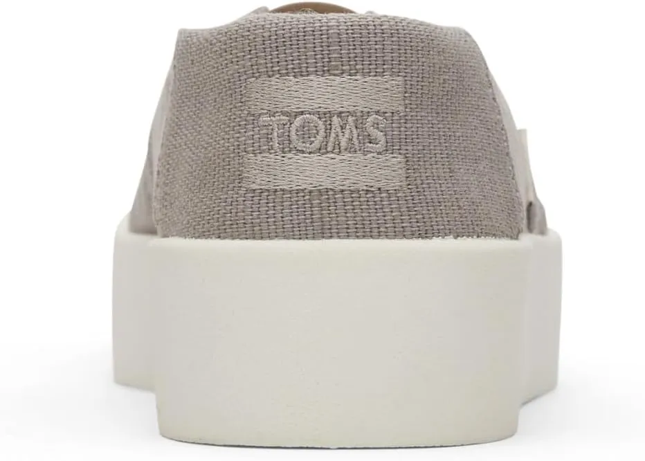 TOMS Womens Verona Heritage Canvas Platform Sneakers Shoes Casual - Black