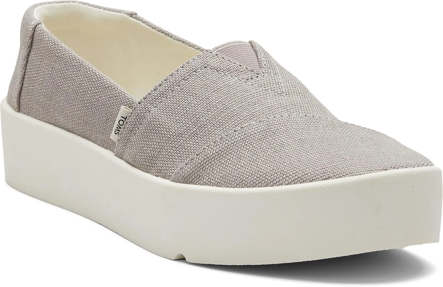 TOMS Womens Verona Heritage Canvas Platform Sneakers Shoes Casual - Black