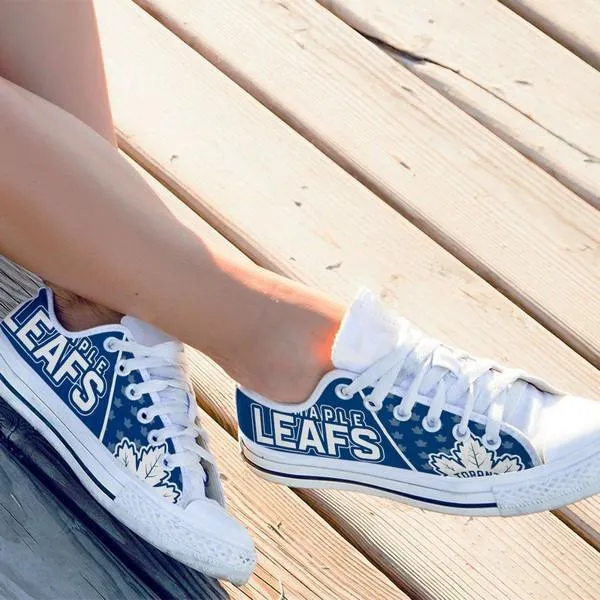 toronto maple leafs ladies low cut sneakers