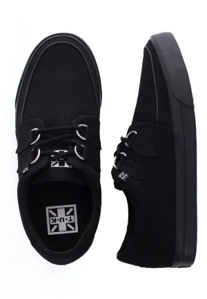 T.U.K. - VLK Creeper Sneaker 2 Ring Basic Black Canvas - Girl Shoes