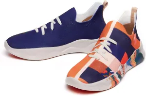 UIN Men's Fashion Sneakers Lightweight Walking Casual Slip Ons Comfortable Art Painted Athletic Travel Shoes Mijas Eye of Exploration