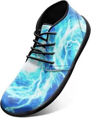 UNICEU Wide Toe Box Shoes for Men PU Leather Minimalist Barefoot Shoes Slip-on Casual Shoes Zero Drop Sole Trial Runner Sneaker