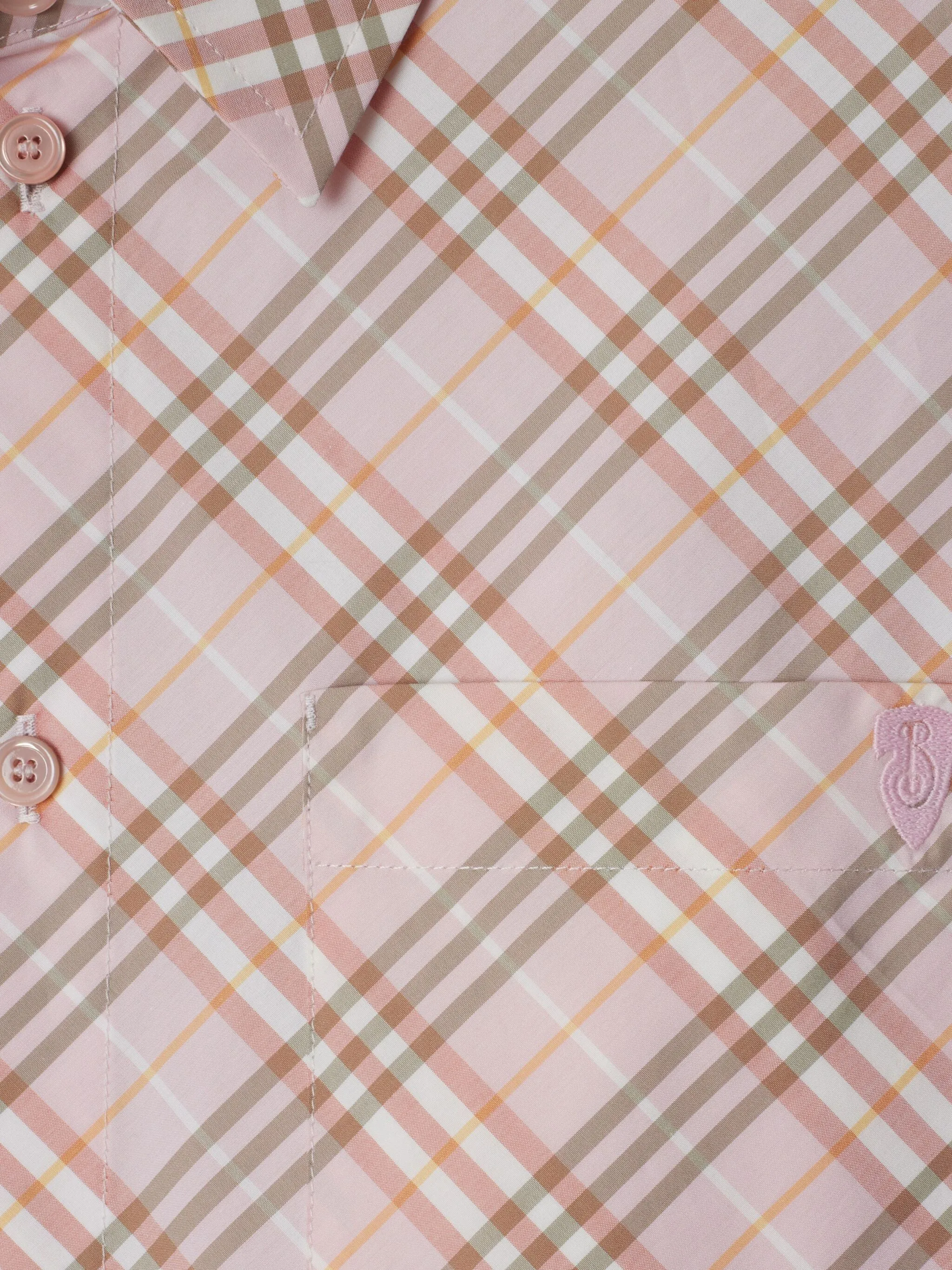 Vintage Check Cropped Shirt